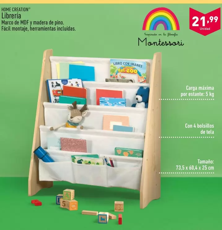 Oferta de Home Creation - Librería  por 21,99€ en ALDI