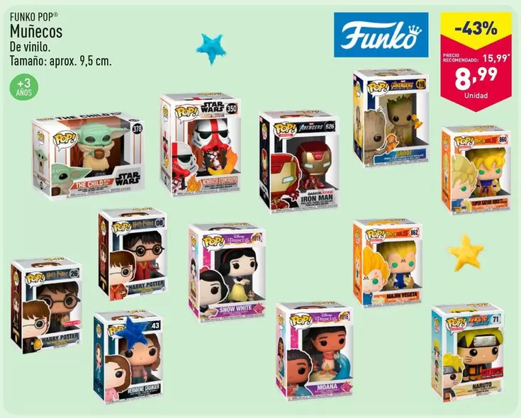 Oferta de Funko Pop - Munecos por 8,99€ en ALDI