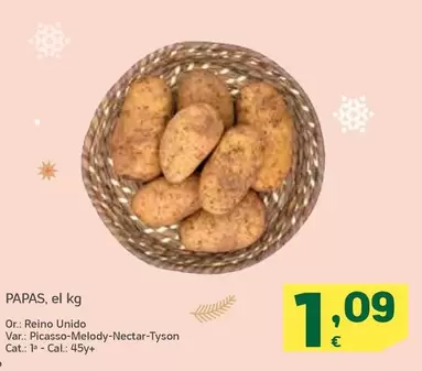 Oferta de Papas por 1,09€ en HiperDino