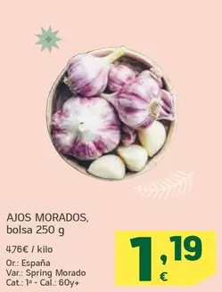 Oferta de España - Ajos Morados por 1,19€ en HiperDino