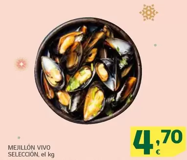 Oferta de Seleccion - Mejillon Vivo  por 4,7€ en HiperDino