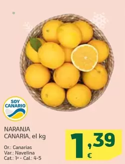 Oferta de Naranja Canaria por 1,39€ en HiperDino