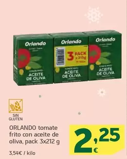 Oferta de Orlando - Tomate Frito Con Aceite De Oliva por 2,25€ en HiperDino