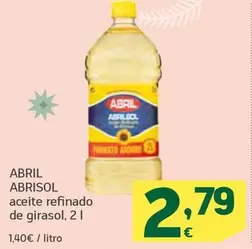 Oferta de Abril - Abrisol Aceite Refinado De Girasol por 2,79€ en HiperDino