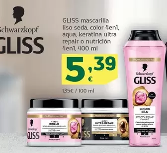 Oferta de Gliss - Mascarilla Liso Seda por 5,39€ en HiperDino