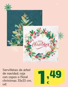 Oferta de Servilletas De Árbol De Navidad por 1,49€ en HiperDino