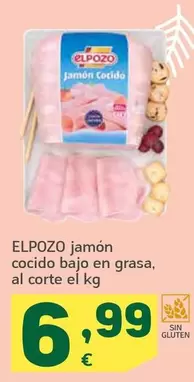 Oferta de Elpozo - Jamon Cocido Bajo En Grasa por 6,99€ en HiperDino