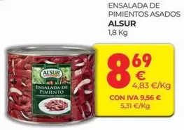 Oferta de Alsur - Ensalada De Pimientos Asados por 8,69€ en CashDiplo