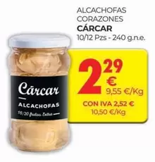 Oferta de Cárcar - Alcachofas Corazones por 2,29€ en CashDiplo