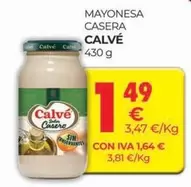 Oferta de Calvé - Mayonesa Casera por 1,49€ en CashDiplo