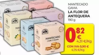 Oferta de Flor de Antequera - Mantecado Gama por 0,82€ en CashDiplo