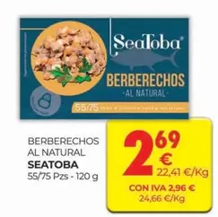 Oferta de Berberechos Al Natural por 2,69€ en CashDiplo