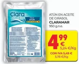 Oferta de Atun En Aceite De Girasol por 4,99€ en CashDiplo