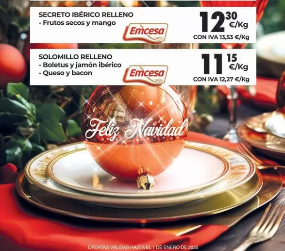 Oferta de Emcesa - Solomillo Relleno por 12,3€ en CashDiplo