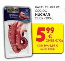 Oferta de Nuchar - Patas De Pulpo Cocido por 5,99€ en CashDiplo