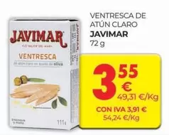 Oferta de Javimar - Ventresca De Atun Claro por 3,55€ en CashDiplo