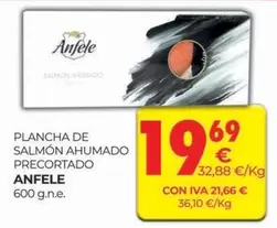 Oferta de Anfele - Anpele Plancha De Salmon Ahumado por 19,69€ en CashDiplo