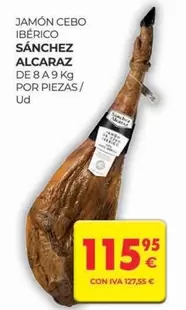 Oferta de Sánchez Alcaraz - Jamon Cebo Iberico por 115,95€ en CashDiplo