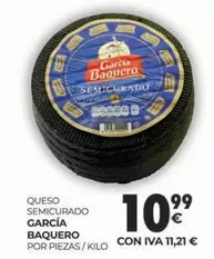 Oferta de García Baquero - Queso Semicurado por 10,99€ en CashDiplo