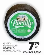 Oferta de Portillo - Queso Semicurado por 7,79€ en CashDiplo