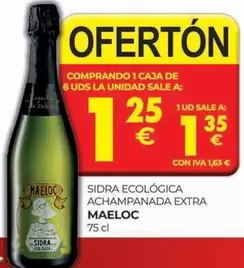 Oferta de Maeloc - Sidra Ecologica Achampanada Extra por 1,35€ en CashDiplo