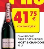 Oferta de Moët & Chandon - Champagne Brut Rose Imperial por 41,75€ en CashDiplo