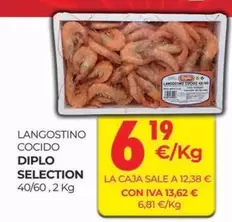 Oferta de Langostino Cocido Diplo por 6,19€ en CashDiplo