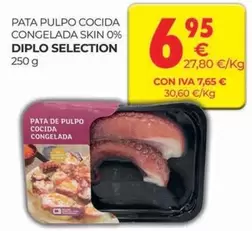 Oferta de Pulpo - Pata  Cocida Congelada Skin 0% por 6,95€ en CashDiplo