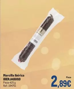 Oferta de Morcilla Iberica por 2,89€ en Makro