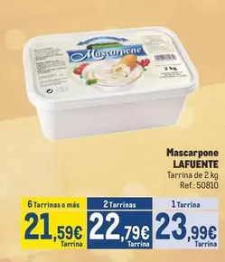 Oferta de Lafuente - Mascarpone por 23,99€ en Makro