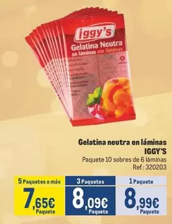 Oferta de Iggy's - Gelatina Neutra En Laminas por 8,99€ en Makro