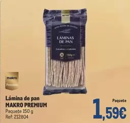 Oferta de Makro - Lamina De Pan por 1,59€ en Makro