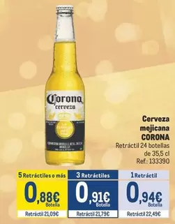 Oferta de Corona - Cerveza Mejicana por 0,94€ en Makro