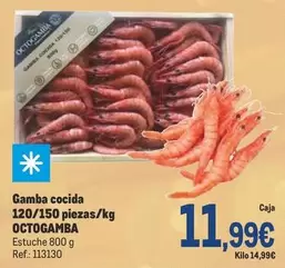 Oferta de Octogamba - Gamba Cocida 120/150 Piezas/kg por 11,99€ en Makro