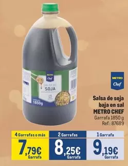 Oferta de Chef - Salsa De Soja Baja En Sal por 9,19€ en Makro