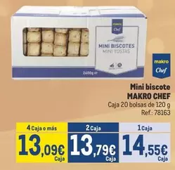 Oferta de Chef - Mini Biscote por 14,55€ en Makro