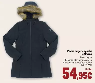 Oferta de Parka Mujer Capucha por 54,95€ en Makro