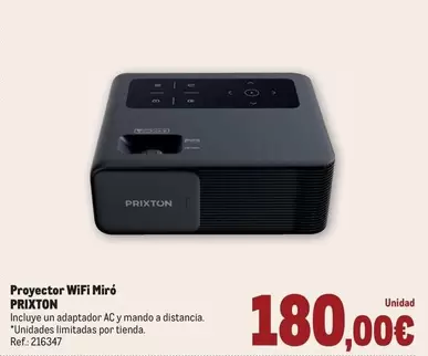 Oferta de Prixton - Proyector Wifi Miró por 180€ en Makro