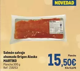 Oferta de Martiko - Salmón Salvaje Ahumado Origen Alaska por 15,5€ en Makro