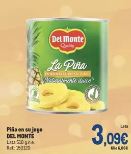 Oferta de Del Monte - Pina En Su Jugo por 3,09€ en Makro