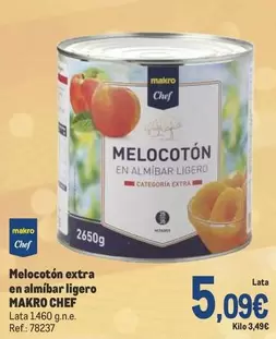 Oferta de Makro - Chef Melocoton Extra En Almibar Ligero por 5,09€ en Makro