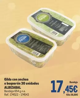 Oferta de Gilda - Gilda Con Anchoa O Boquerón 30 Unidades por 17,45€ en Makro