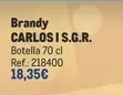 Oferta de Brandy Carlos I S.g.r. por 18,35€ en Makro