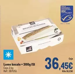 Oferta de Lomo Bacalao + 300g por 36,45€ en Makro