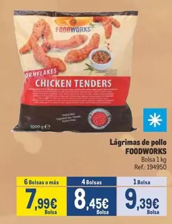 Oferta de Foodworks - Lagrima De Pollo por 9,39€ en Makro