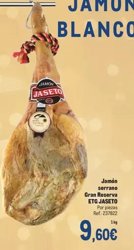 Oferta de Blanco - Jamón Serrano Gran Reserva por 9,6€ en Makro