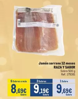 Oferta de Serrano - Jamón  12 Meses por 9,69€ en Makro