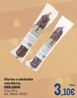 Oferta de Vela - Chorizo O Salchichon  Iberico por 3,1€ en Makro