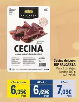 Oferta de Palcarsa - Cecina De Leon Igp por 7,09€ en Makro