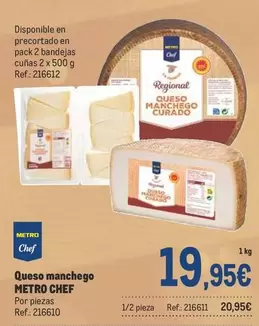 Oferta de Chef - Queso Manchego por 19,95€ en Makro